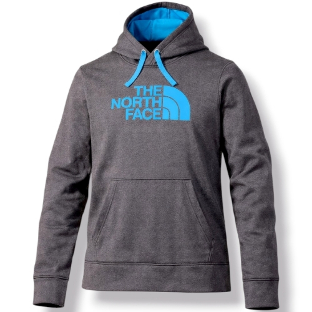 The North Face Half Dome Hoodie Gray Blue Logo Pullover Mens Small
